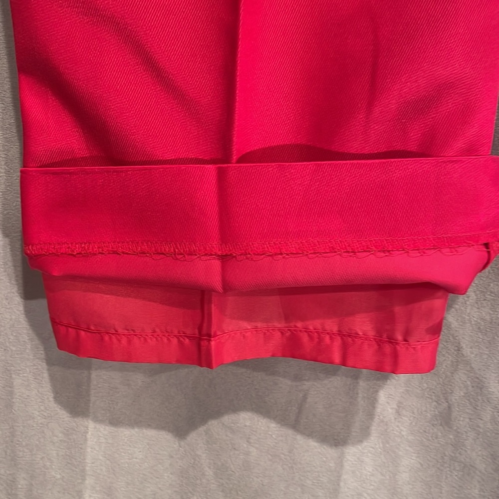 Talbots Silk Pants Raspberry Red Size 6 - Picture 9 of 10